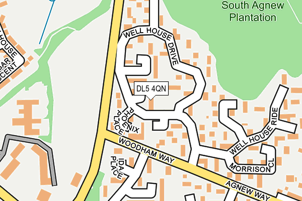 DL5 4QN map - OS OpenMap – Local (Ordnance Survey)