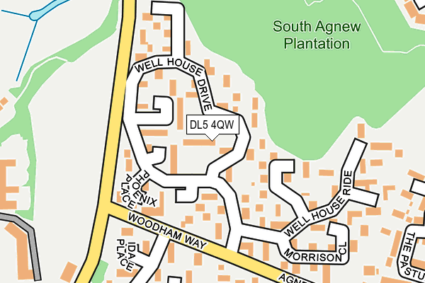 DL5 4QW map - OS OpenMap – Local (Ordnance Survey)