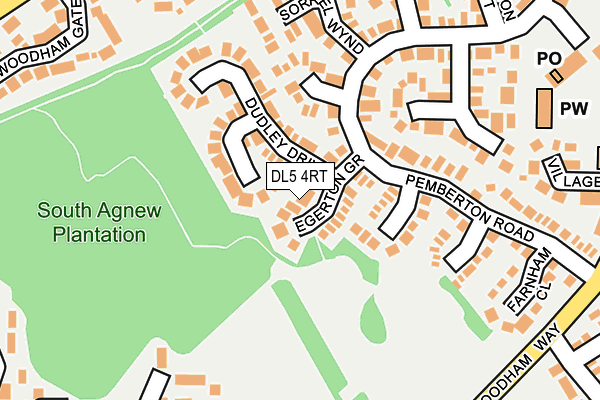 DL5 4RT map - OS OpenMap – Local (Ordnance Survey)