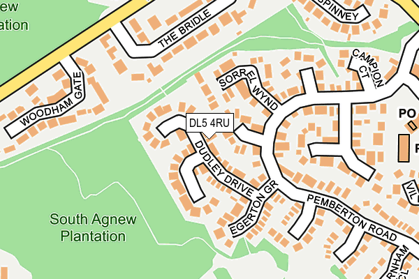 DL5 4RU map - OS OpenMap – Local (Ordnance Survey)