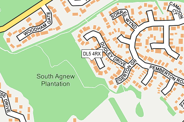 DL5 4RX map - OS OpenMap – Local (Ordnance Survey)