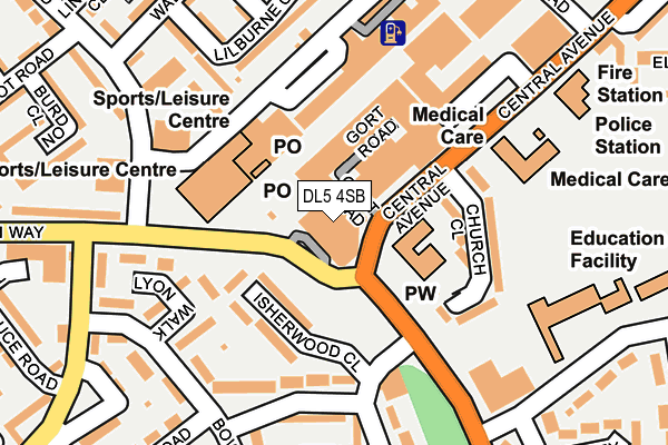 DL5 4SB map - OS OpenMap – Local (Ordnance Survey)