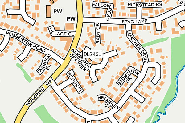 DL5 4SL map - OS OpenMap – Local (Ordnance Survey)