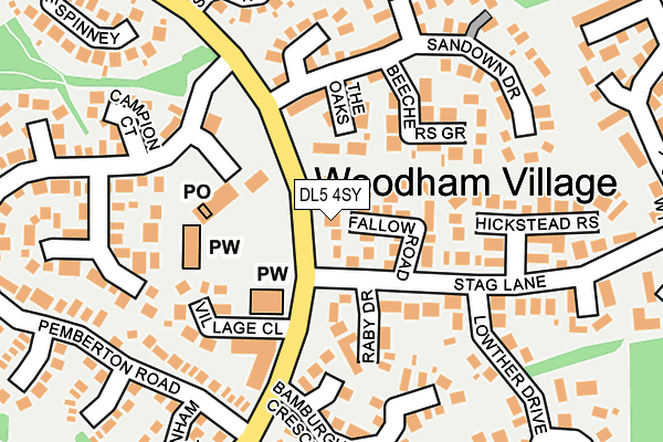 DL5 4SY map - OS OpenMap – Local (Ordnance Survey)