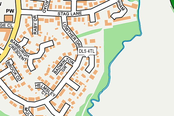 DL5 4TL map - OS OpenMap – Local (Ordnance Survey)