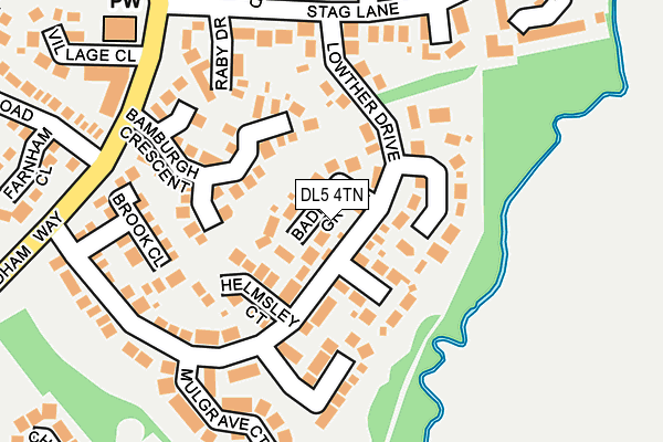 DL5 4TN map - OS OpenMap – Local (Ordnance Survey)