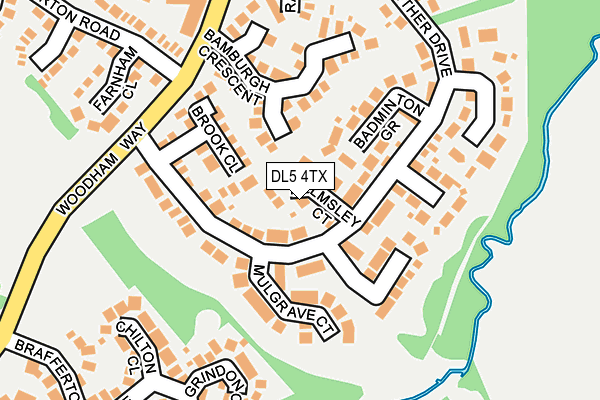 DL5 4TX map - OS OpenMap – Local (Ordnance Survey)