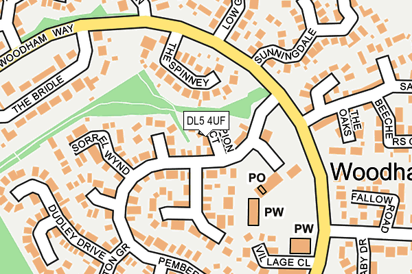 DL5 4UF map - OS OpenMap – Local (Ordnance Survey)