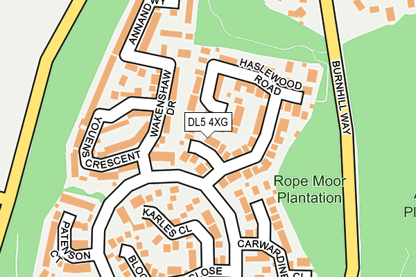 DL5 4XG map - OS OpenMap – Local (Ordnance Survey)