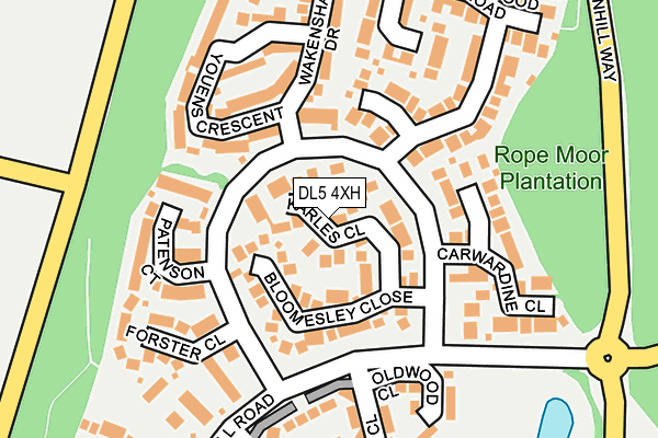 DL5 4XH map - OS OpenMap – Local (Ordnance Survey)