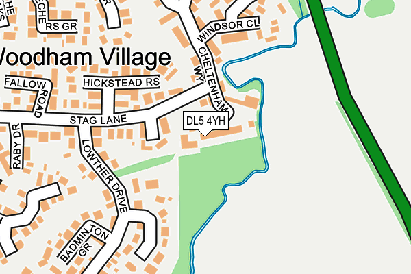 DL5 4YH map - OS OpenMap – Local (Ordnance Survey)