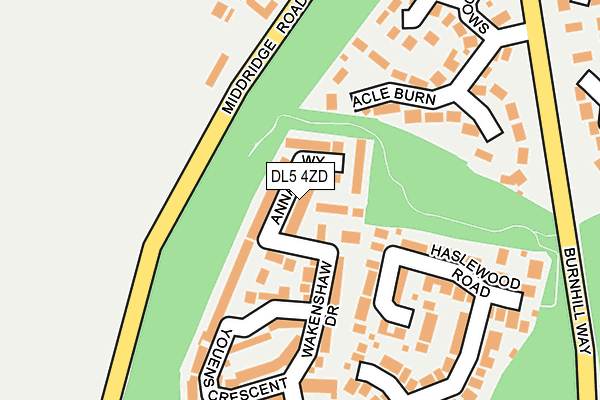 DL5 4ZD map - OS OpenMap – Local (Ordnance Survey)