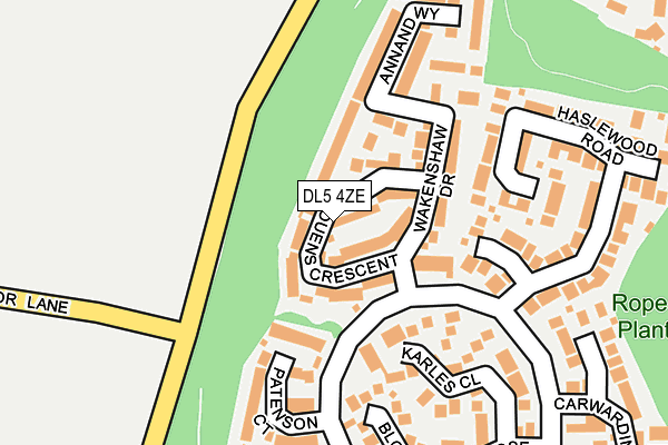 DL5 4ZE map - OS OpenMap – Local (Ordnance Survey)
