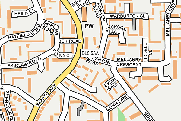 DL5 5AA map - OS OpenMap – Local (Ordnance Survey)