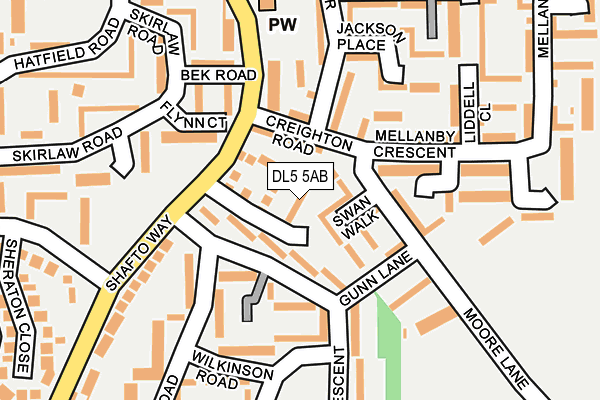 DL5 5AB map - OS OpenMap – Local (Ordnance Survey)