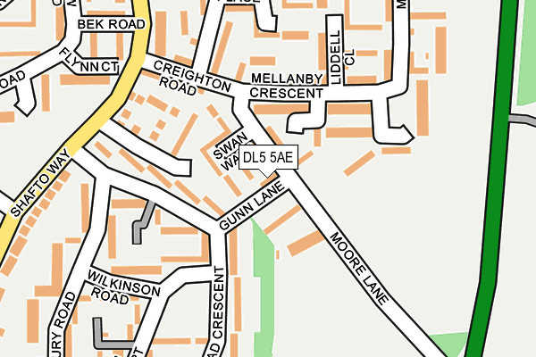 DL5 5AE map - OS OpenMap – Local (Ordnance Survey)
