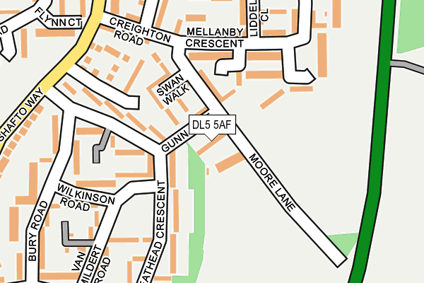 DL5 5AF map - OS OpenMap – Local (Ordnance Survey)