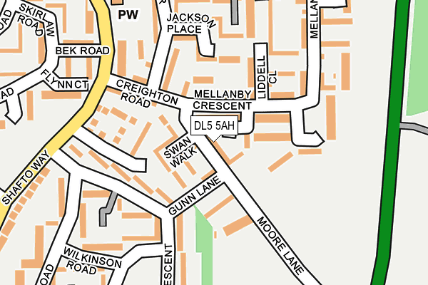 DL5 5AH map - OS OpenMap – Local (Ordnance Survey)