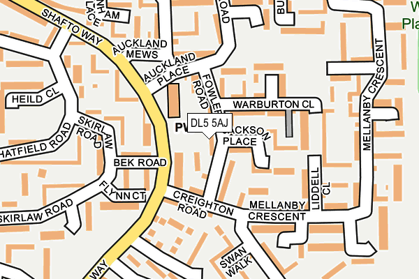 DL5 5AJ map - OS OpenMap – Local (Ordnance Survey)