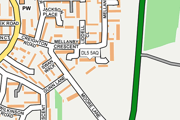 DL5 5AQ map - OS OpenMap – Local (Ordnance Survey)