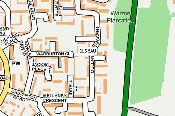 DL5 5AU map - OS OpenMap – Local (Ordnance Survey)
