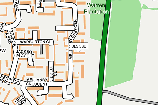 DL5 5BD map - OS OpenMap – Local (Ordnance Survey)