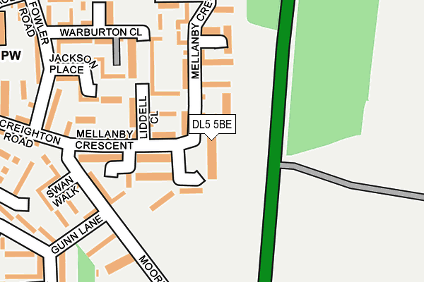 DL5 5BE map - OS OpenMap – Local (Ordnance Survey)