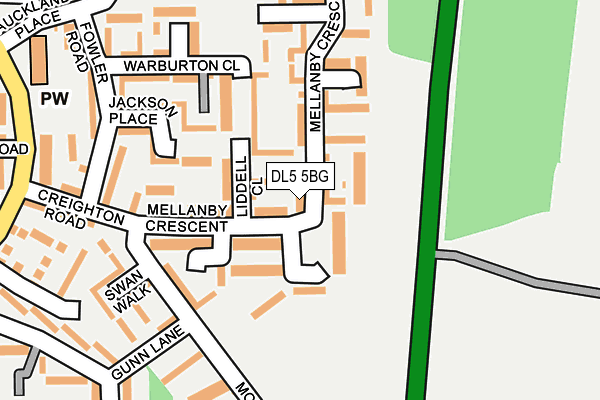 DL5 5BG map - OS OpenMap – Local (Ordnance Survey)