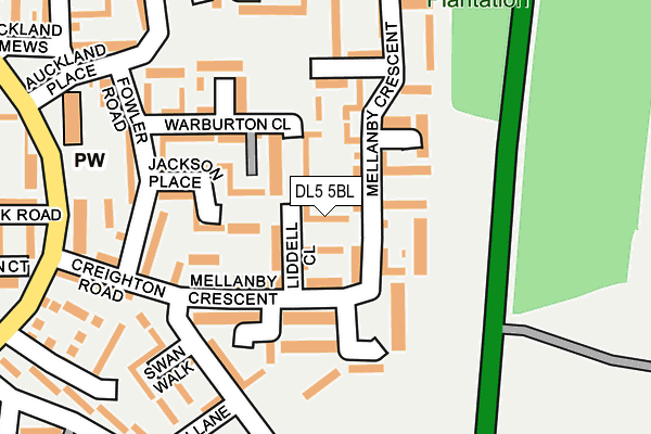 DL5 5BL map - OS OpenMap – Local (Ordnance Survey)