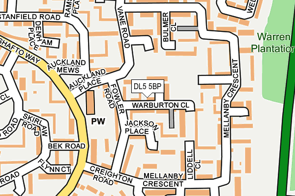 DL5 5BP map - OS OpenMap – Local (Ordnance Survey)