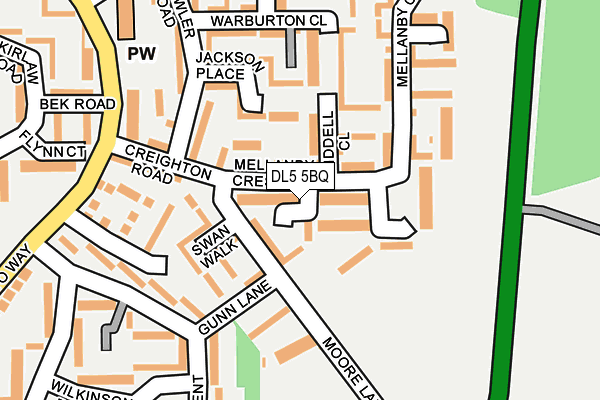 DL5 5BQ map - OS OpenMap – Local (Ordnance Survey)