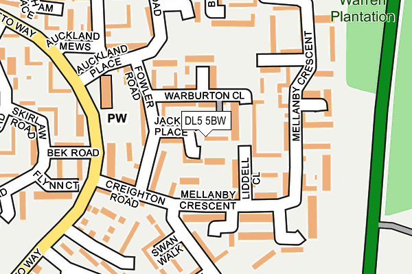 Map of PJW DRIVING SERVICES LIMITED at local scale