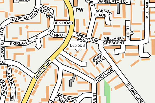 DL5 5DB map - OS OpenMap – Local (Ordnance Survey)