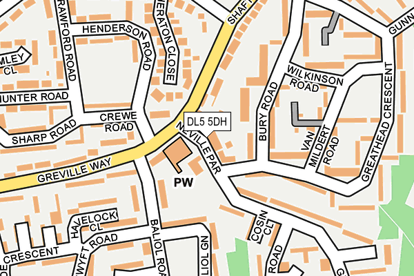 DL5 5DH map - OS OpenMap – Local (Ordnance Survey)