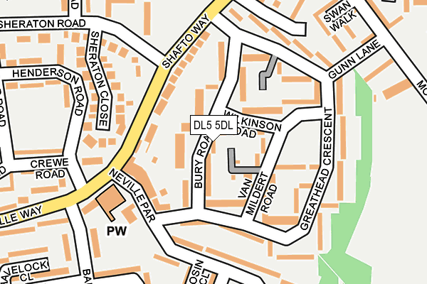 DL5 5DL map - OS OpenMap – Local (Ordnance Survey)
