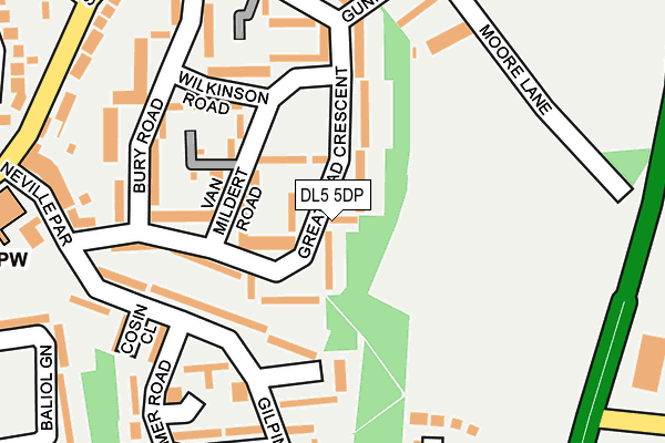 DL5 5DP map - OS OpenMap – Local (Ordnance Survey)