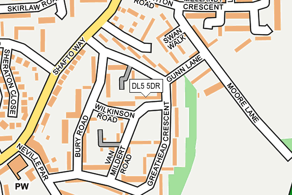 DL5 5DR map - OS OpenMap – Local (Ordnance Survey)