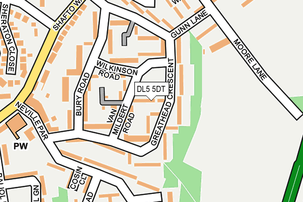 DL5 5DT map - OS OpenMap – Local (Ordnance Survey)