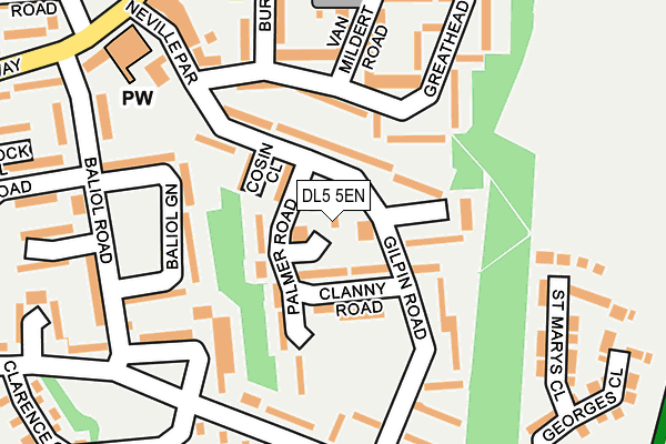 DL5 5EN map - OS OpenMap – Local (Ordnance Survey)