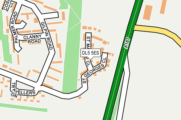 DL5 5ES map - OS OpenMap – Local (Ordnance Survey)