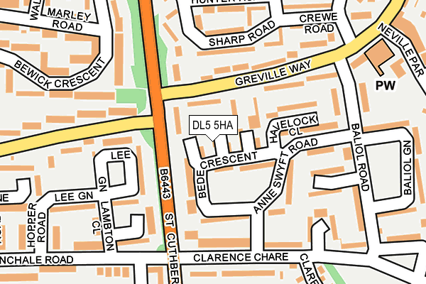 DL5 5HA map - OS OpenMap – Local (Ordnance Survey)