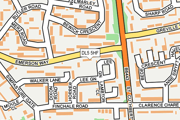 DL5 5HF map - OS OpenMap – Local (Ordnance Survey)