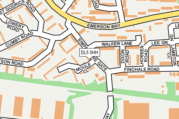 DL5 5HH map - OS OpenMap – Local (Ordnance Survey)