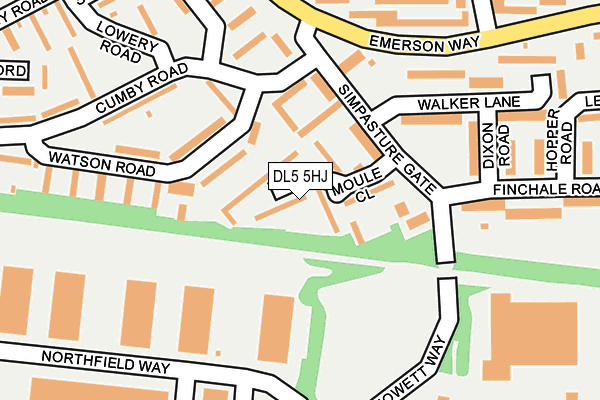 DL5 5HJ map - OS OpenMap – Local (Ordnance Survey)