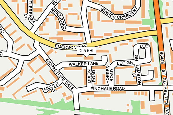 DL5 5HL map - OS OpenMap – Local (Ordnance Survey)