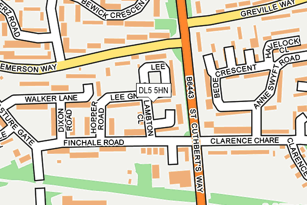 DL5 5HN map - OS OpenMap – Local (Ordnance Survey)