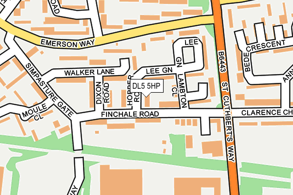 DL5 5HP map - OS OpenMap – Local (Ordnance Survey)