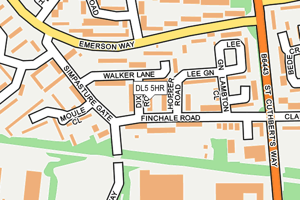 DL5 5HR map - OS OpenMap – Local (Ordnance Survey)
