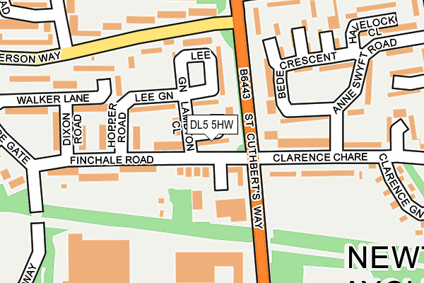 DL5 5HW map - OS OpenMap – Local (Ordnance Survey)