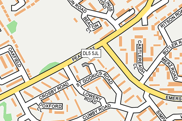 DL5 5JL map - OS OpenMap – Local (Ordnance Survey)
